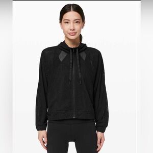 Lululemon In Depth Jacket Black Lace Size 8 Rare 2019